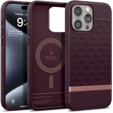 Dėklas Caseology Parallax Mag case su MagSafe skirta iPhone 15 Pro - Bordo