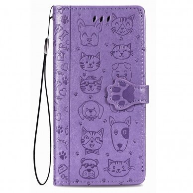 Dėklas Cat-Dog Samsung A245 A24 4G/A246 A24 5G violetinis