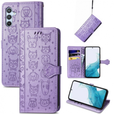 Dėklas Cat-Dog Samsung A245 A24 4G/A246 A24 5G violetinis 1