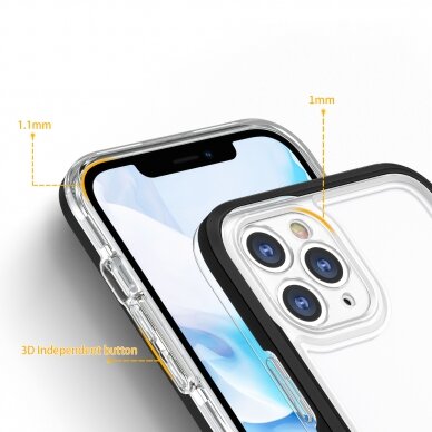 Dėklas Clear 3in1 iPhone 11 Pro Max juodas 3