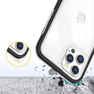 Dėklas Clear 3in1 iPhone 12 Pro juodas 12