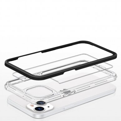 Dėklas Clear 3in1 iPhone 13 mini juodas 11