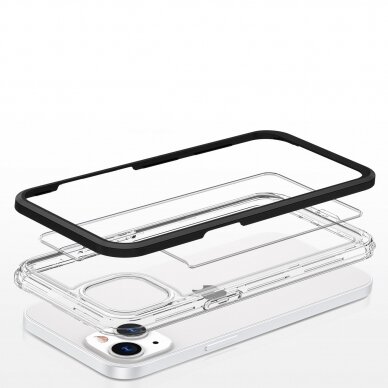 Dėklas Clear 3in1 iPhone 13 mini juodas 4