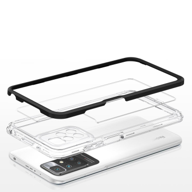 Dėklas Clear 3in1 Xiaomi Redmi 10 juodas 11