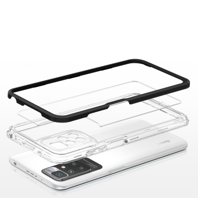 Dėklas Clear 3in1 Xiaomi Redmi 10 juodas 4