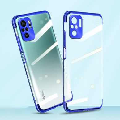 Dėklas Clear Color TPU Electroplating Xiaomi Redmi Note 10 5G / Poco M3 Pro Raudonas 8