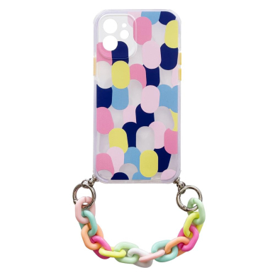 Dėklas Color Chain Case gel flexible elastic iPhone 12 multicolour