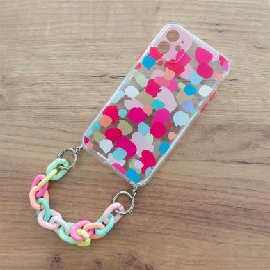 Iphone 7 Plus/ Iphone 8 Plus Dėklas Color Chain Case gel flexible elastic multicolour 5