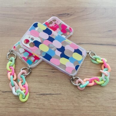 Iphone X / Xs Dėklas Color Chain Case gel fleible elastic multicolour 7