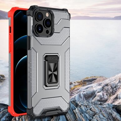 Dėklas Crystal Ring Case Kickstand Tough Rugged iPhone 11 Pro Juodas 7