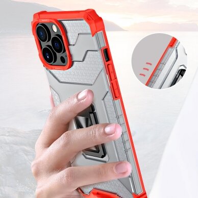 Dėklas Crystal Ring Case Kickstand Tough Rugged iPhone 11 Pro Mėlynas 8