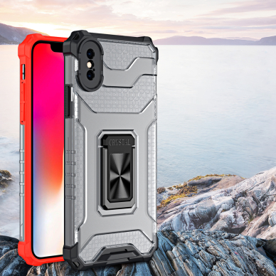 Iphone Xs Max Dėklas Crystal Ring Case Kickstand Tough Rugged Žalias 1