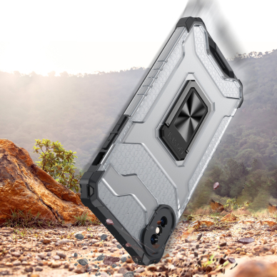 Iphone Xs Max Dėklas Crystal Ring Case Kickstand Tough Rugged Žalias 2