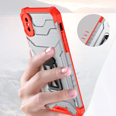 Iphone Xs Max Dėklas Crystal Ring Case Kickstand Tough Rugged Žalias 8