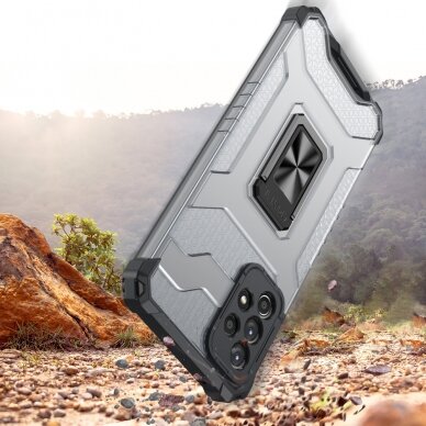 Samsung Galaxy A72 Dėklas Crystal Ring Case Kickstand Tough Rugged 4G Mėlynas 2