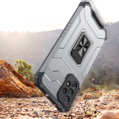 Samsung Galaxy A72 Dėklas Crystal Ring Case Kickstand Tough Rugged 4G Žalias 2