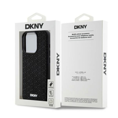 Dėklas DKNY 3D Rubber Repeat Pattern  iPhone 15 Pro Max - Juodas 7