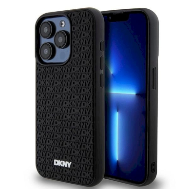 Dėklas DKNY 3D Rubber Repeat Pattern  iPhone 15 Pro Max - Juodas