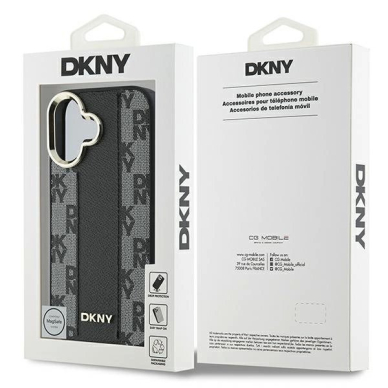 Dėklas DKNY Checkered Pattern Magsafe iPhone 16 Plus  - Juodas 7