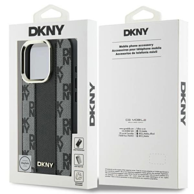 Dėklas DKNY Checkered Pattern Magsafe iPhone 16 Pro  - Juodas 7