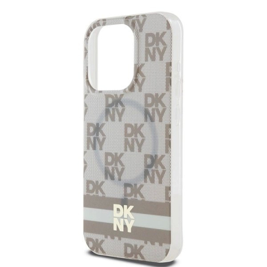 Dėklas DKNY IML Checkered Mono PatternPrinted Stripes MagSafeiPhone 13 Pro / 13 - Smėlinis 5