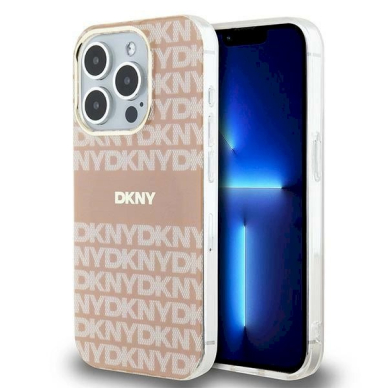 Dėklas DKNY IML MonoStripe MagSafeiPhone 15 Pro Max - Rožinis