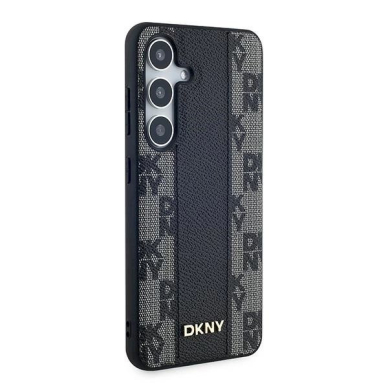 Dėklas DKNY Leather Checkered Mono Pattern MagSafe  Samsung Galaxy S24 - Juodas 3