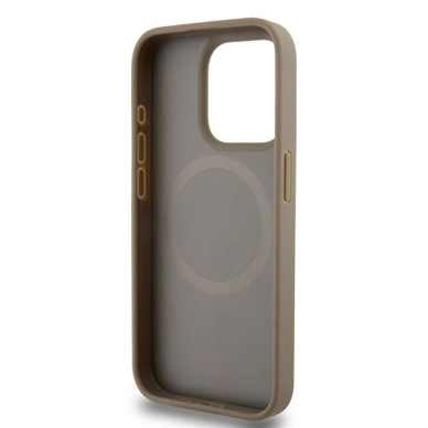 Dėklas DKNY Leather Printed Pattern Metal Logo MagSafeiPhone 15 Pro Max - Rudas 6