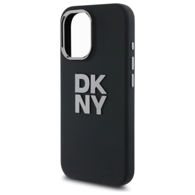 Dėklas DKNY Liquid Silicone Metal Logo iPhone 16  - Juodas 3