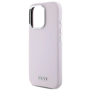 Dėklas DKNY Liquid Silicone Small Metal Logo MagSafe iPhone 16 Pro  - Rožinis 5