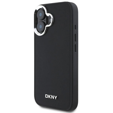 Dėklas DKNY Plain Silver Logo MagSafe iPhone 16  - Juodas 1