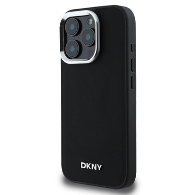 Dėklas DKNY Plain Silver Logo MagSafe iPhone 16 Pro  - Juodas 1