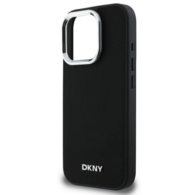 Dėklas DKNY Plain Silver Logo MagSafe iPhone 16 Pro  - Juodas 5