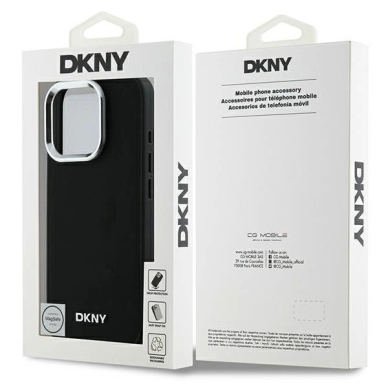 Dėklas DKNY Plain Silver Logo MagSafe iPhone 16 Pro  - Juodas 7