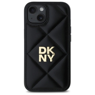 Dėklas DKNY Quilted Stack Logo iPhone 14  - Juodas 2