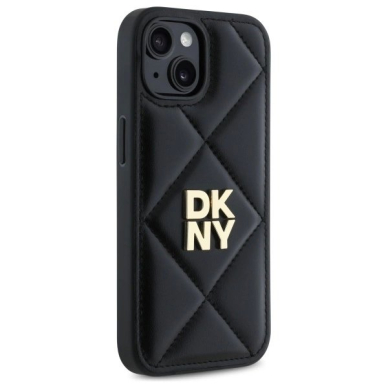 Dėklas DKNY Quilted Stack Logo iPhone 14  - Juodas 3