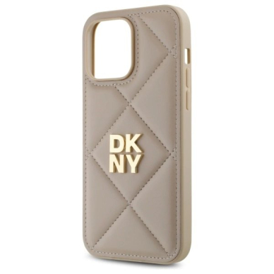 Dėklas DKNY Quilted Stack Logo iPhone 14 Pro Max  - Smėlinis 5