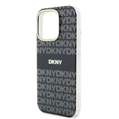 Dėklas DKNY Repeat Texture Pattern With Stripe  iPhone 16 Pro - Juodas 5