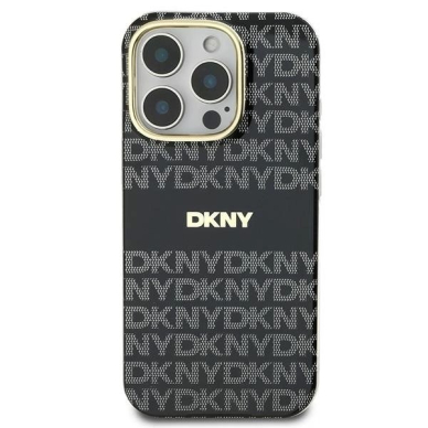 Dėklas DKNY Repeat Texture Pattern With Stripe  iPhone 16 Pro Max - Juodas 2