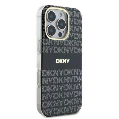 Dėklas DKNY Repeat Texture Pattern With Stripe  iPhone 16 Pro Max - Juodas 3