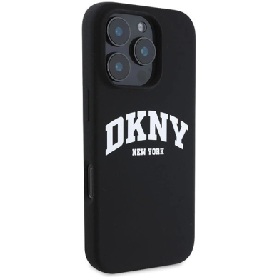 Dėklas DKNY Silicone White Printed Logo MagSafe iPhone 16 Pro  - Juodas 3