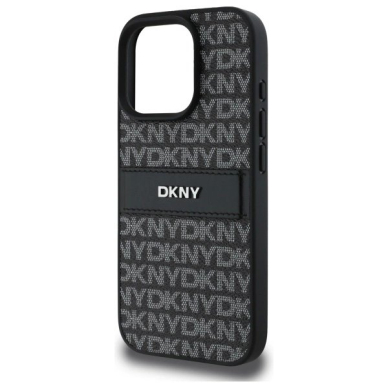 Dėklas DKNY Texture Pattern Tonal Stripe iPhone 16 Pro Max  - Juodas 5