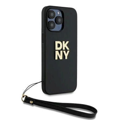 Dėklas DKNY Wrist Strap Stock Logo  iPhone 15 Pro Max - Juodas 2