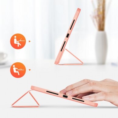 Akcija! Dėklas DUX DUCIS Domo with Multi-angle Stand iPad mini 6 2021 Rožinis 3