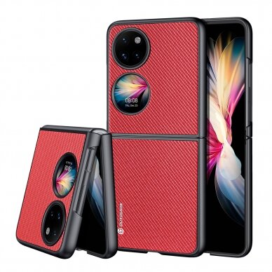 Dėklas Dux Ducis Fino Huawei P50 Raudonas