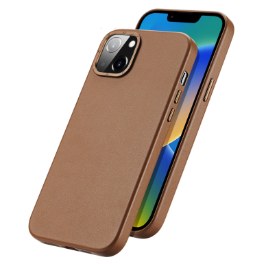 Dėklas Dux Ducis Grit Leather Case for iPhone 14 Plus Rudas 1