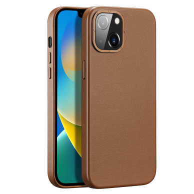 Dėklas Dux Ducis Grit Leather Case for iPhone 14 Plus Rudas