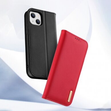 Dėklas Dux Ducis Hivo Leather iPhone 14 Rudas 14