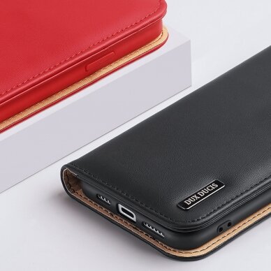 Dėklas Dux Ducis Hivo Leather iPhone 14 Rudas 17