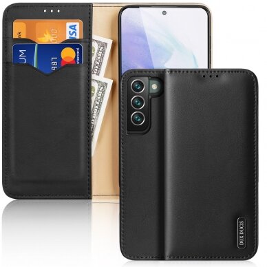 Dėklas Dux Ducis Hivo Leather Samsung Galaxy S22 Plus Juodas